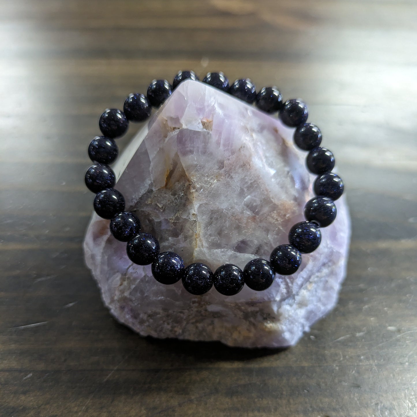 Blue Sandstone - 8mm Bead Bracelet image 0