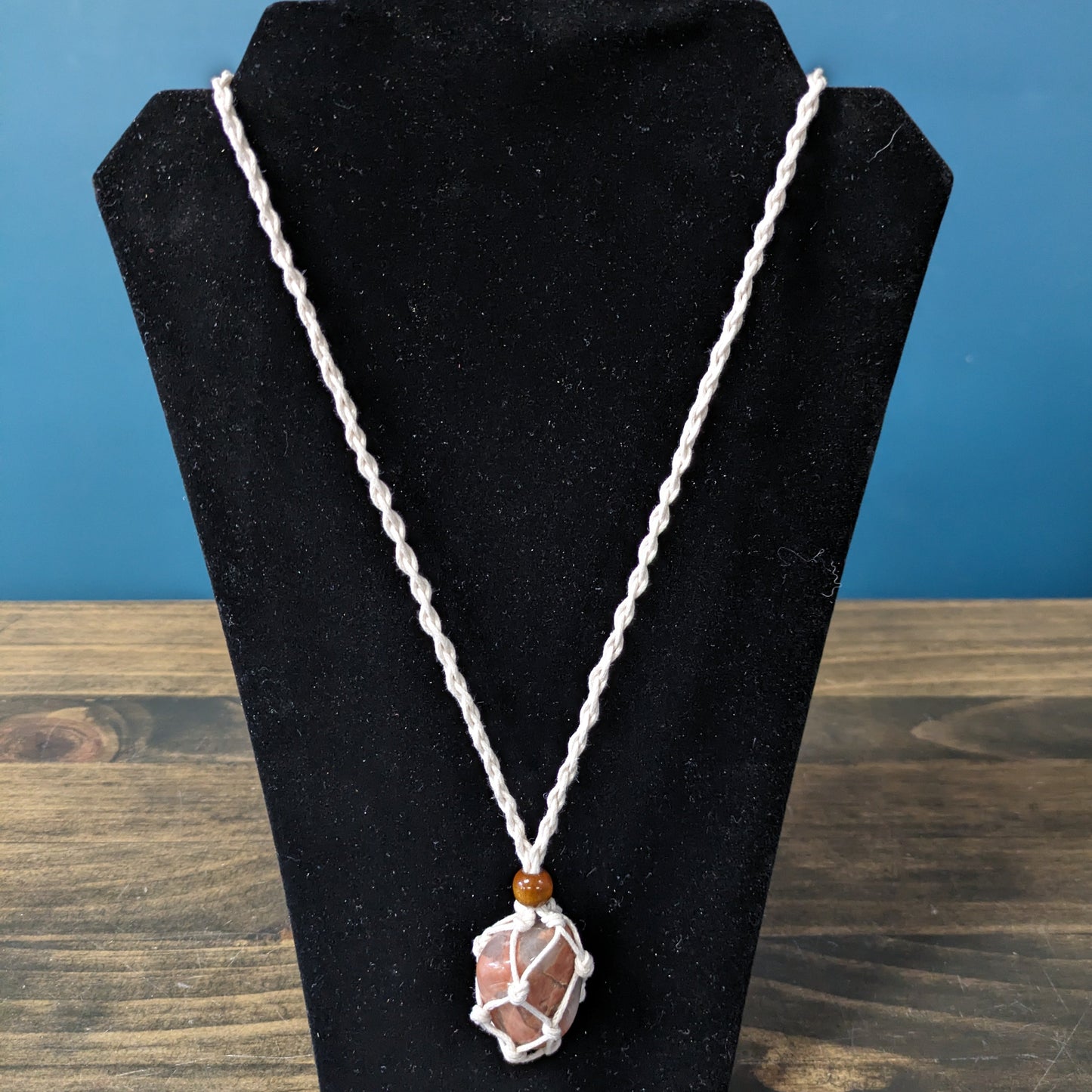 Macrame Necklace - Beige image 0