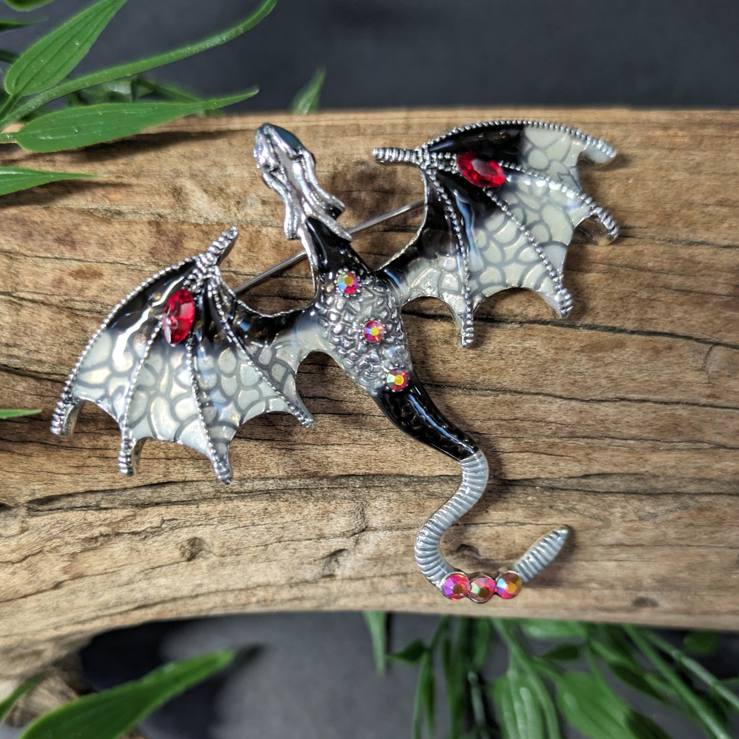 Dragon Brooch - White image 0