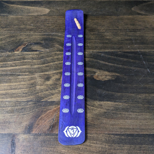 Wooden Incense Holder - Purple image 1
