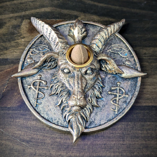 Baphomet Incense Cone/Candle Holder image 0