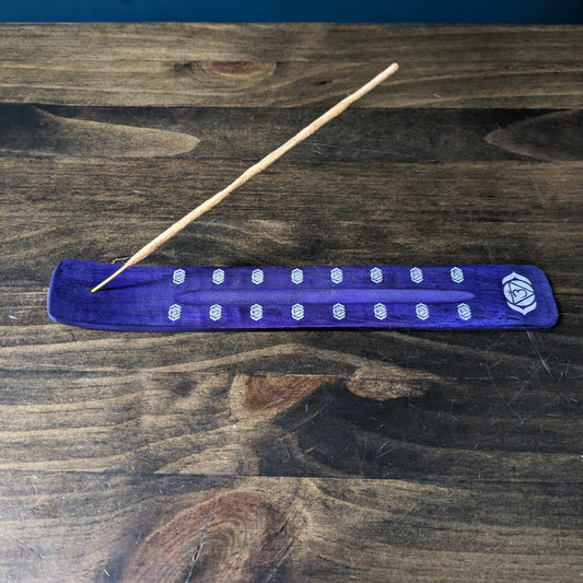 Wooden Incense Holder - Purple image 0