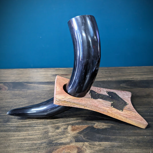 Horn with Wooden Stand image 1
