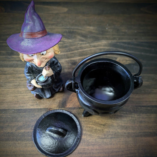 Cast Iron Cauldron - Triple Moon - 10cm image 1