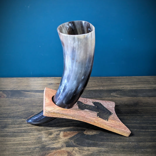 Horn with Wooden Stand image 1