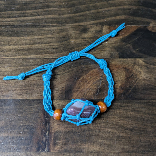 Macrame Bracelet - Blue image 0