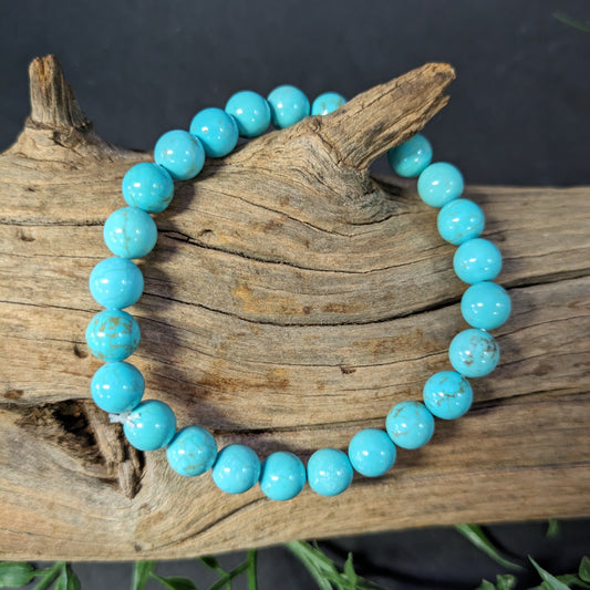 Blue Howlite - 8mm Beaded Bracelet image 0