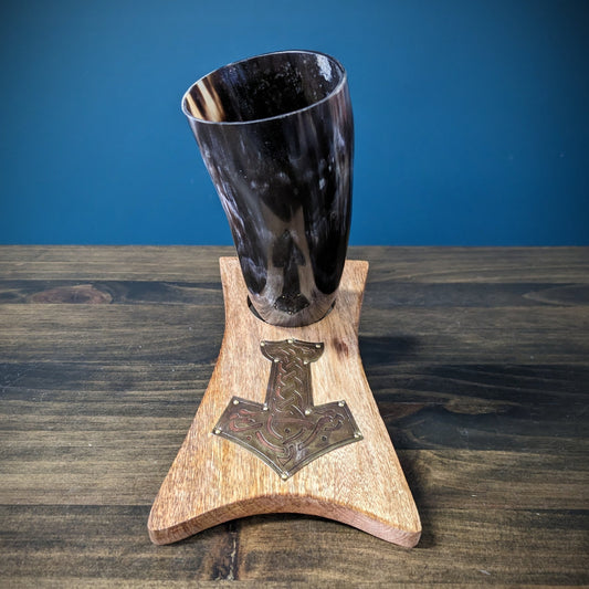Horn with Wooden stand image 1