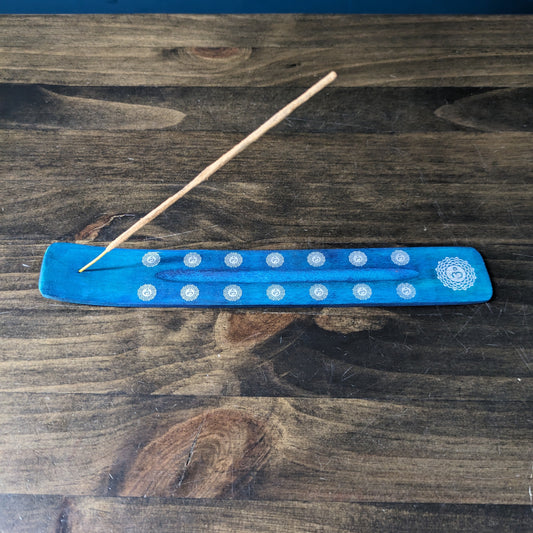 Wooden Incense Holder - Blue image 0