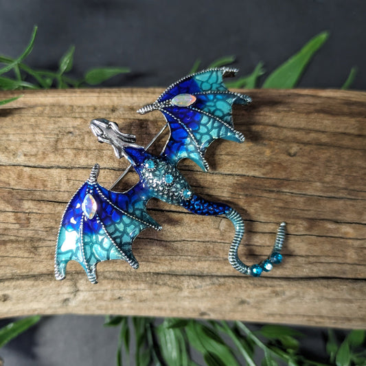 Dragon Brooch - Blue image 0