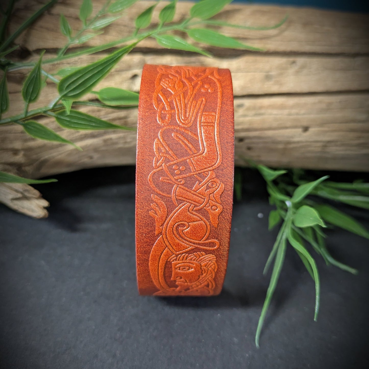 Leather Wrist Band - Tan image 0