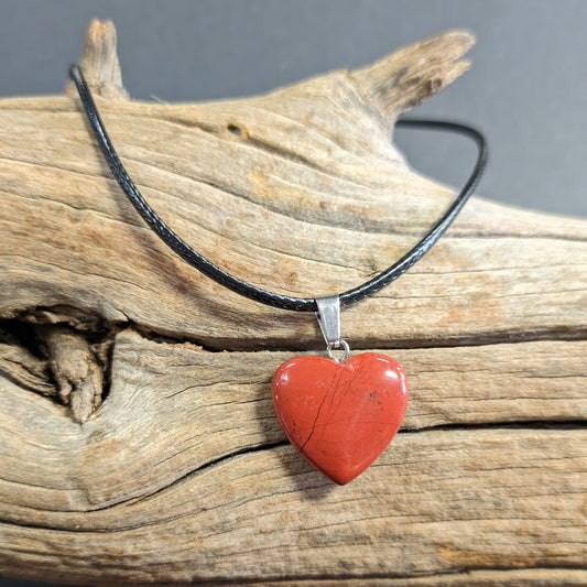 Red Jasper Crystal Heart Necklace image 0