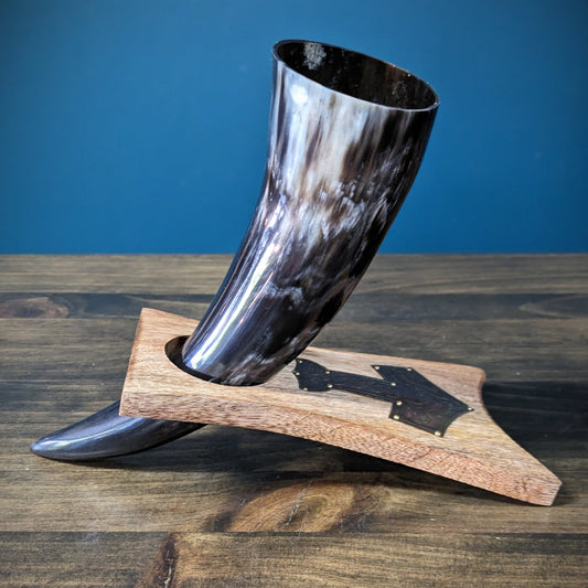 Horn with Wooden Stand image 0