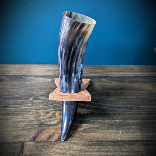 Horn with Wooden Stand image 0