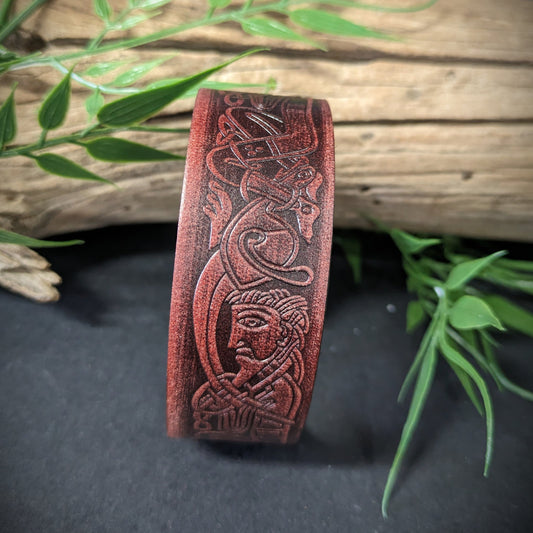 Leather Wrist Band - Brown image 0