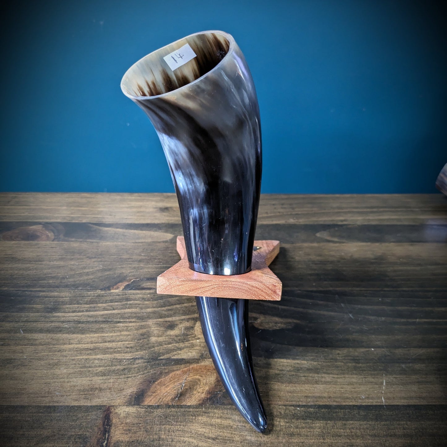 Horn with Wooden Stand image 0