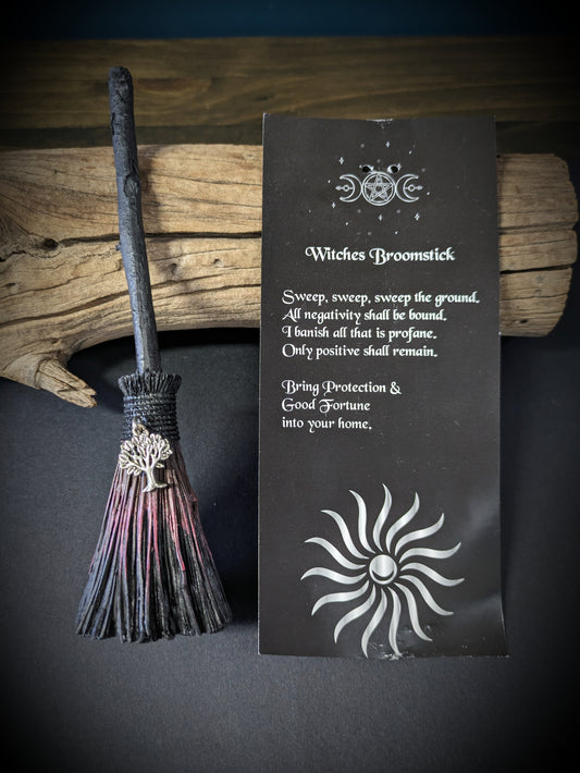 Witch Broomstick with Charm - Tree of Life image 0