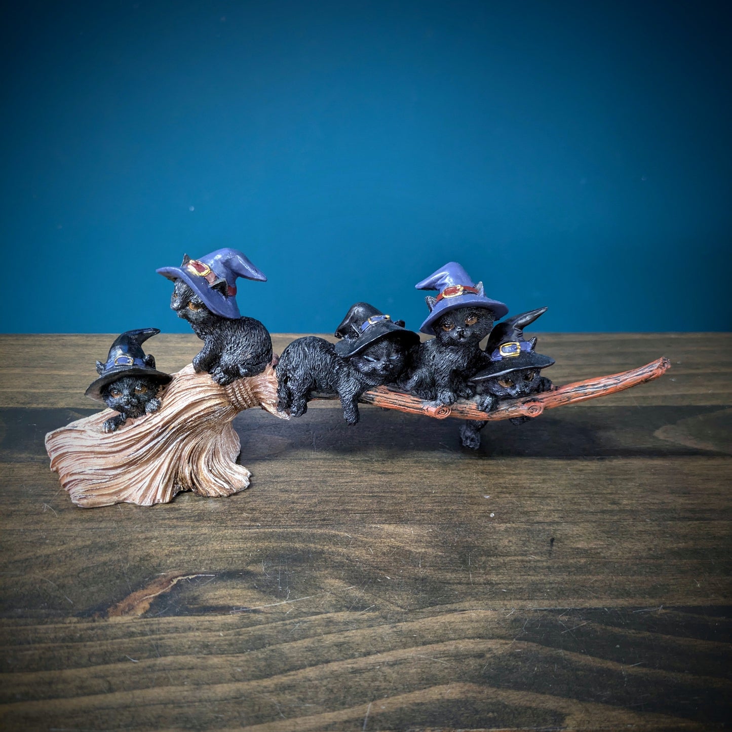 5 Witches Cats Riding a Broom image 0