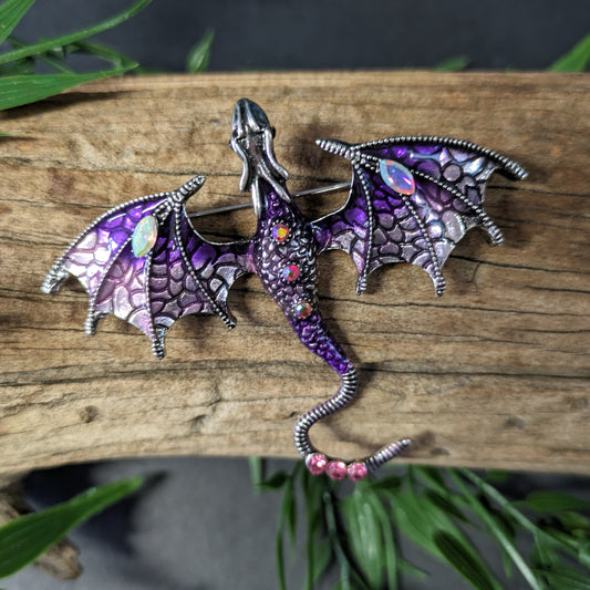 Dragon Brooch - Purple image 0