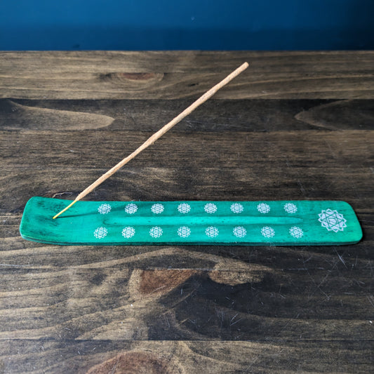 Wooden Incense Holder - Green image 0