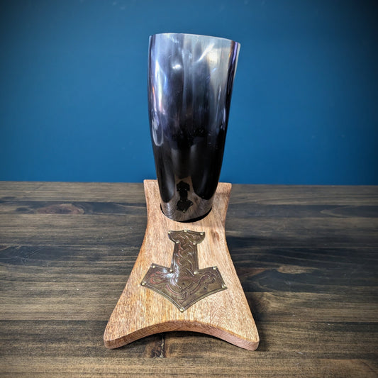 Horn with Wooden Stand image 1