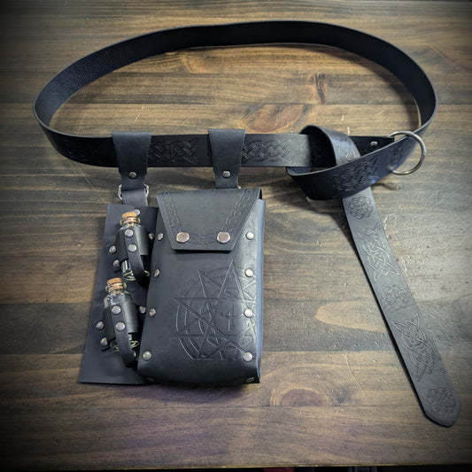 Medieval Potion Holder & Bag - Black image 1