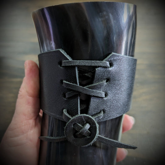 Horn with leather strap image 0