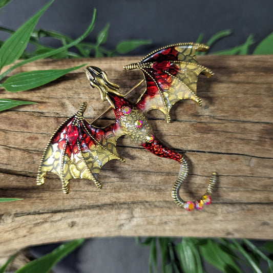 Dragon Brooch- Gold image 0
