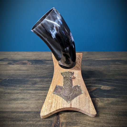 Horn with Wooden stand image 1