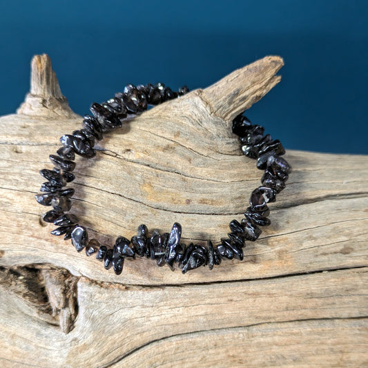 Crystal Chip bracelet - Smokey Quartz image 0