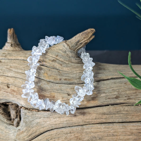 Crystal Chip bracelet - Clear Quartz image 0