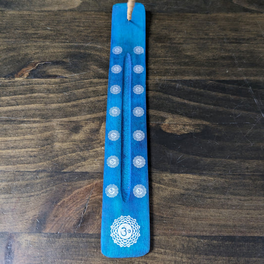Wooden Incense Holder - Blue image 1