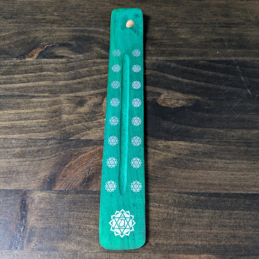 Wooden Incense Holder - Green image 1