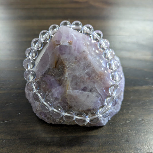 Clear Quartz  -  8mm Bead Bracelet image 0