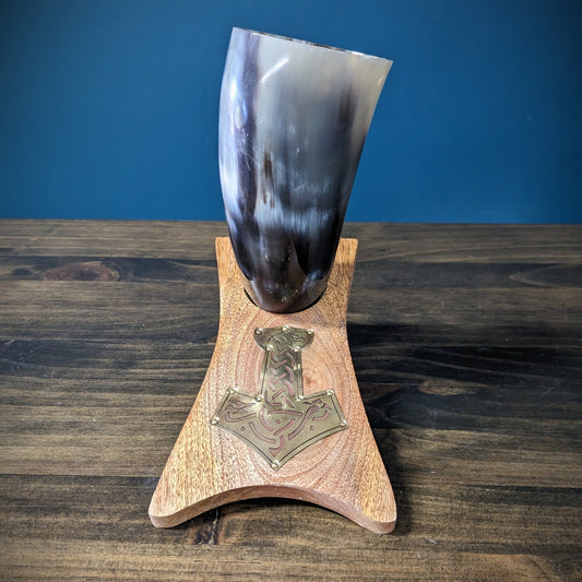 Horn with Wooden stand image 1