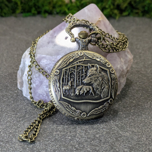 Wolves Pocket Watch