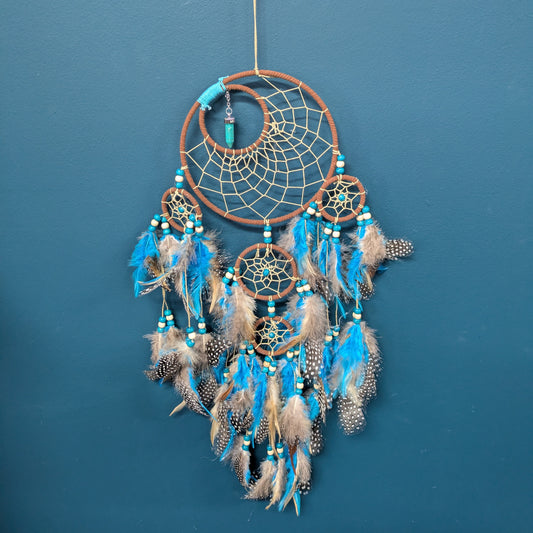 Turquoise Crystal Dreamcatcher