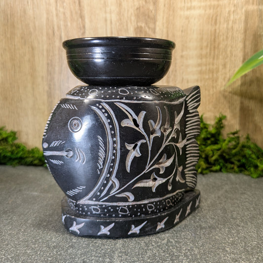 Soapstone Fish Burner - Melts/Resin/Oil