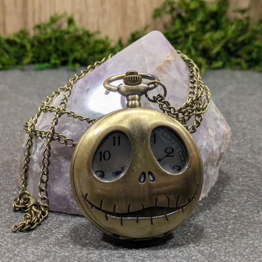 Jack Skellington Pocket Watch - Gold