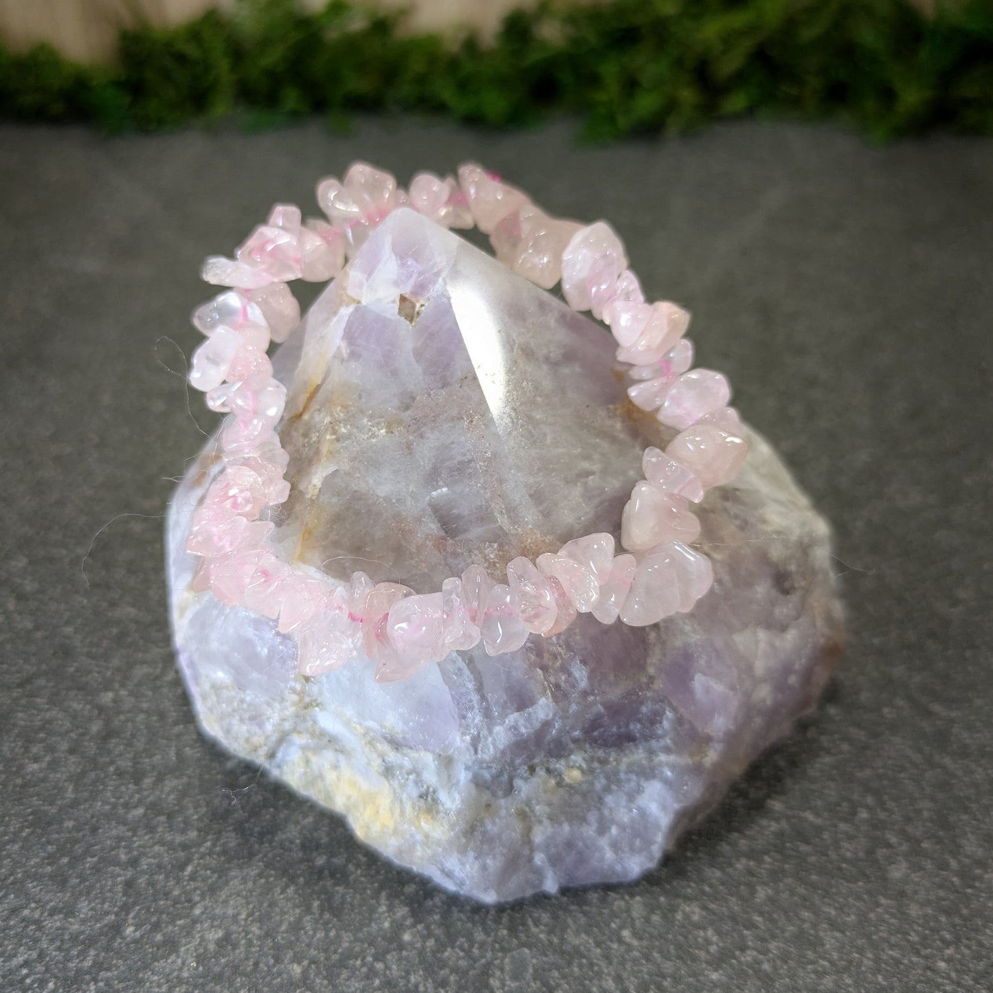 Crystal Chip bracelet - Rose Quartz