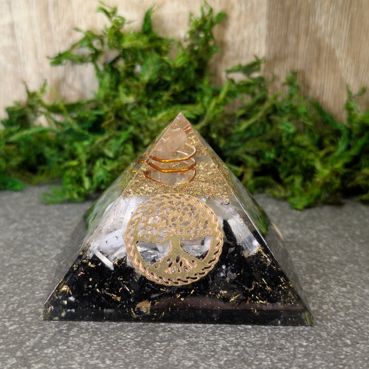 Black Tourmaline & Selenite Organite