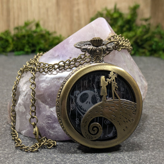 Nightmare Before Christmas Pocket Watch - Gold
