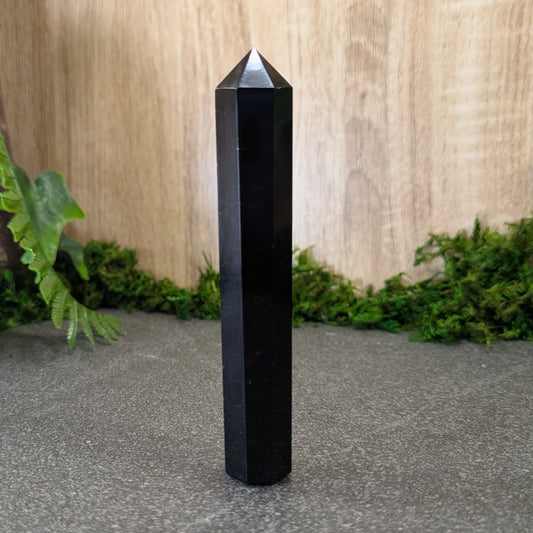 Black Obsidian Crystal Tower