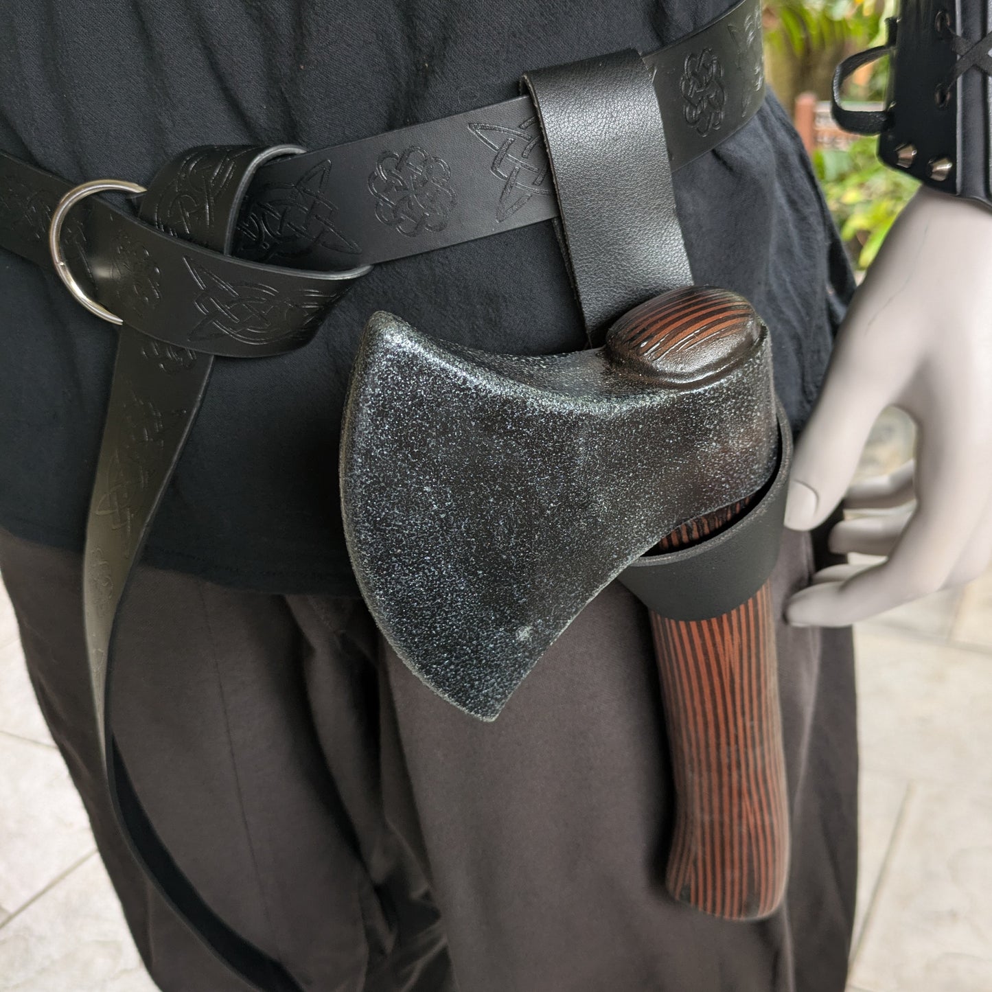 Leather Frog - Black