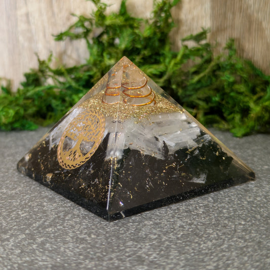 Black Tourmaline & Selenite Organite