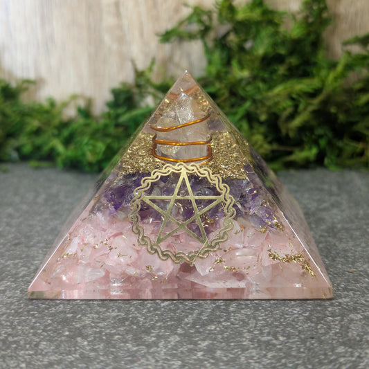Amethyst & Rose Quartz Organite