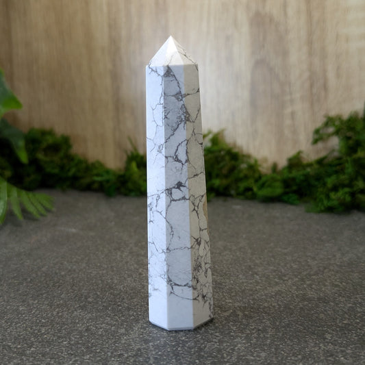 White Howlite Crystal Tower