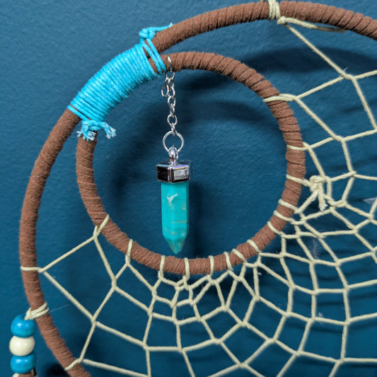 Turquoise Crystal Dreamcatcher