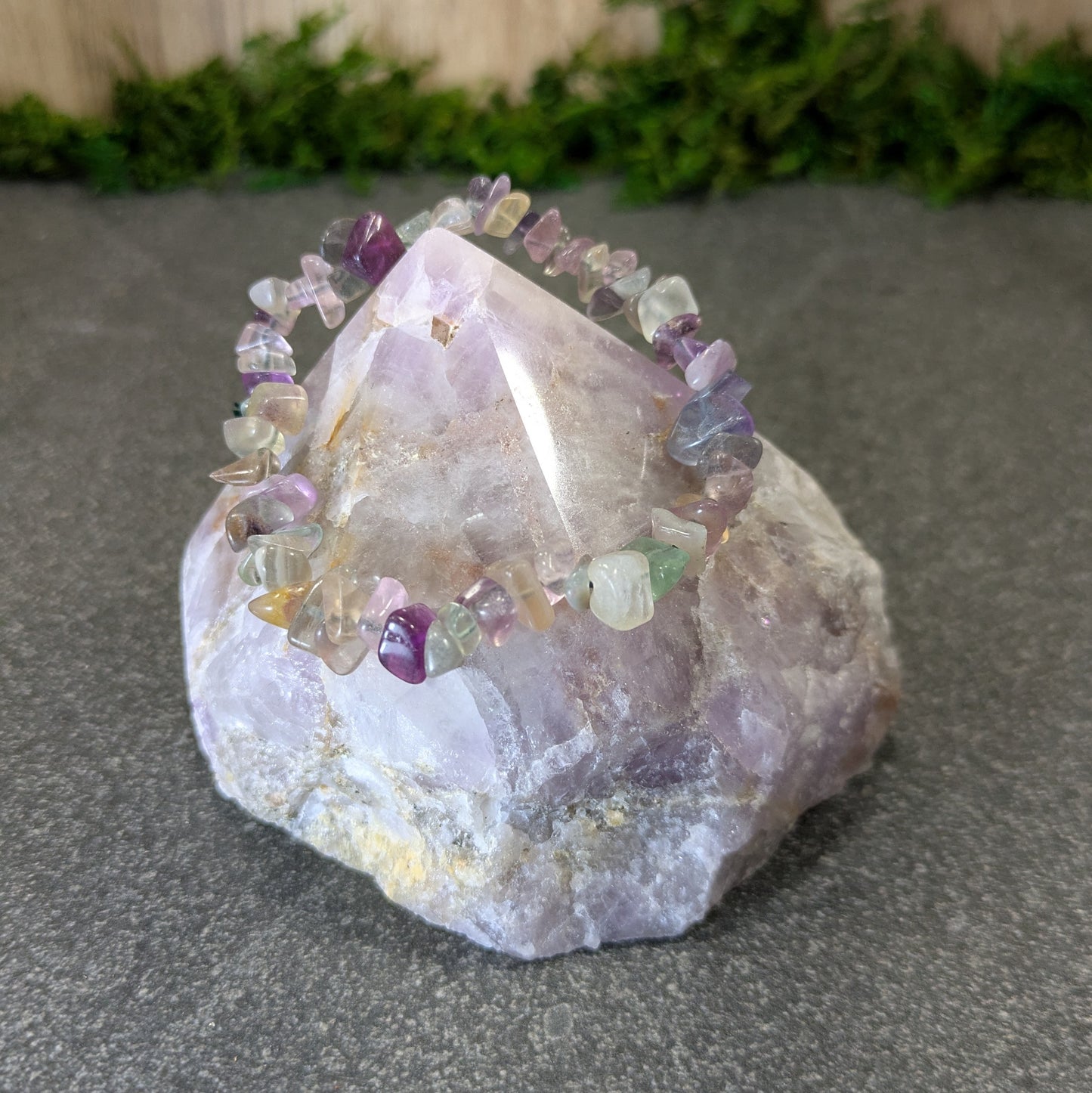 Crystal Chip Bracelet - Fluorite