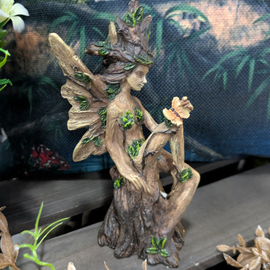Tree Fairy with orange butterfly 🦋